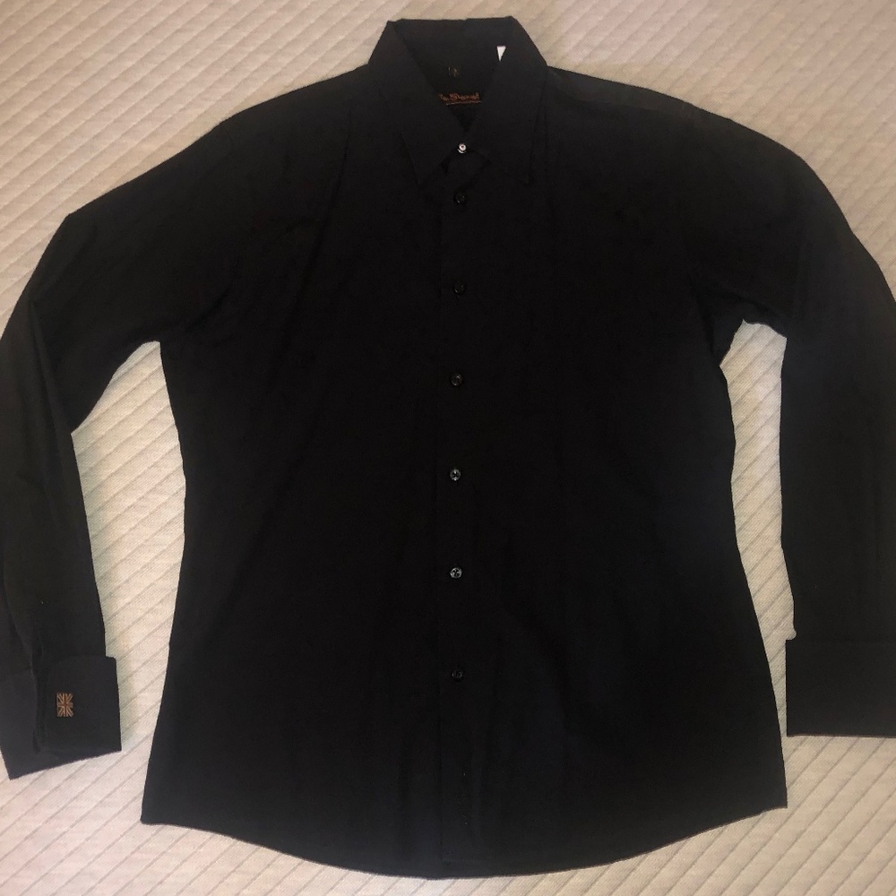 Ben Sherman Black Jacquard Button Down Shirt